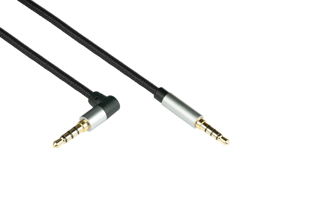 Python Audiocable 4-Pol. Klinkenm. Eins. Gew. Negro 1m