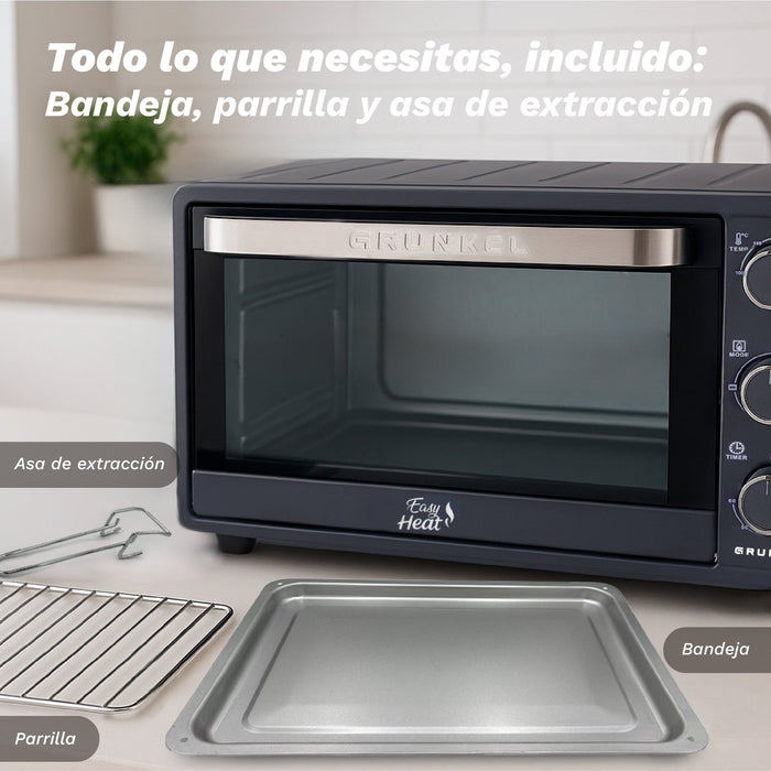 EAN 8426156019239 - Grunkel HR-23EASY horno 23 L 1600 W Negro, Acero inoxidable imagen 7