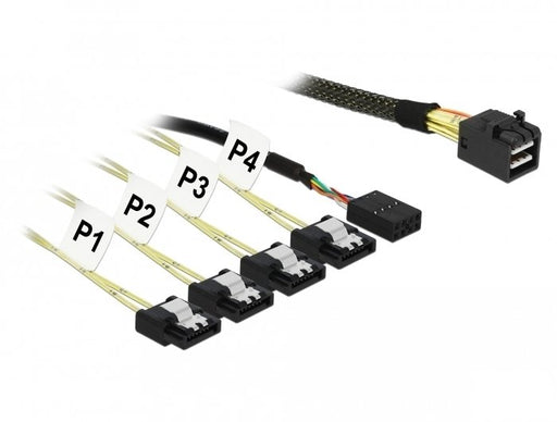EAN 4043619857326 - DeLOCK 85732 cable Serial Attached SCSI (SAS) 1 m Negro, Verde imagen 1