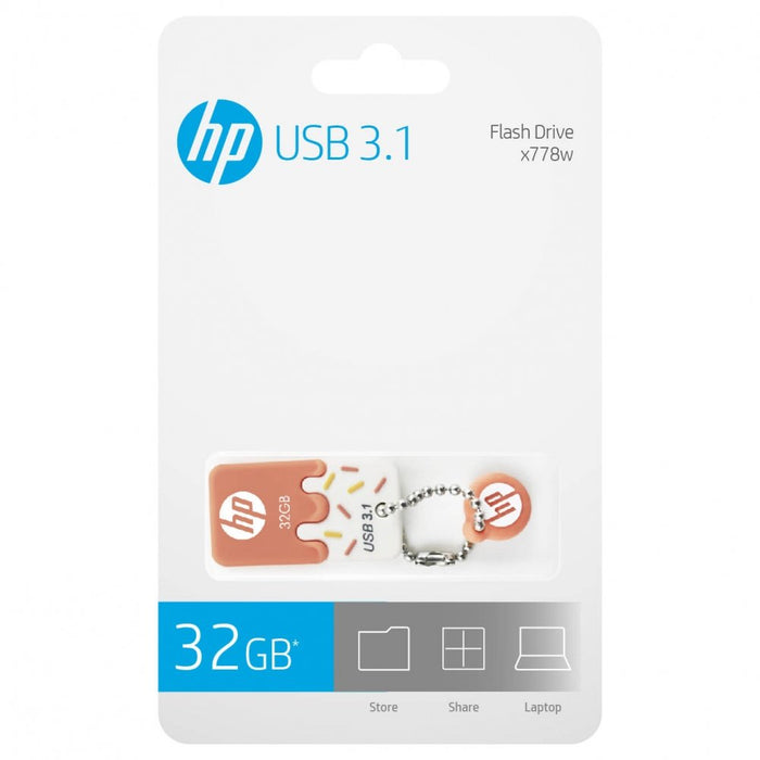 EAN 4712847098282 - HP x778w unidad flash USB 32 GB USB tipo A 3.2 Gen 1 (3.1 Gen 1) Naranja, Blanco imagen 6