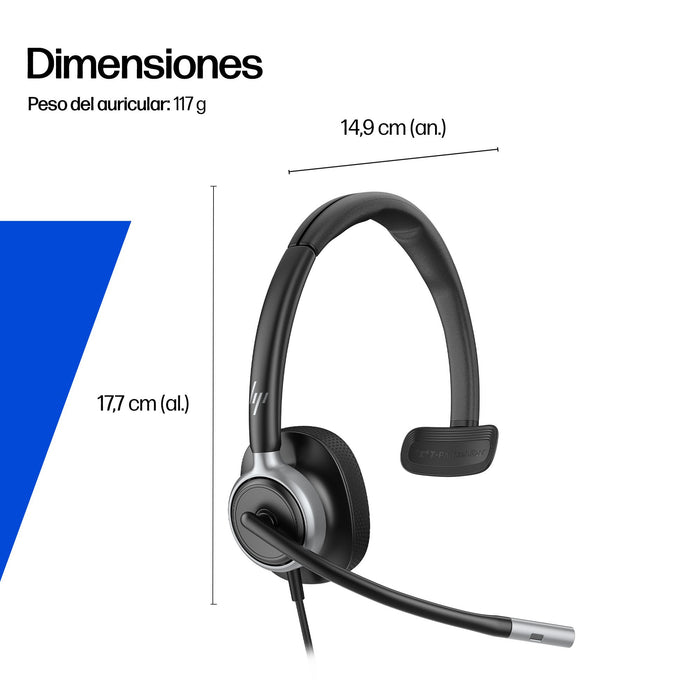 EAN 0199251820830 - HP Poly Mission 615 Monaural USB Wired Headset Alámbrico Diadema Oficina/Centro de llamadas USB Type-C /  imagen 5