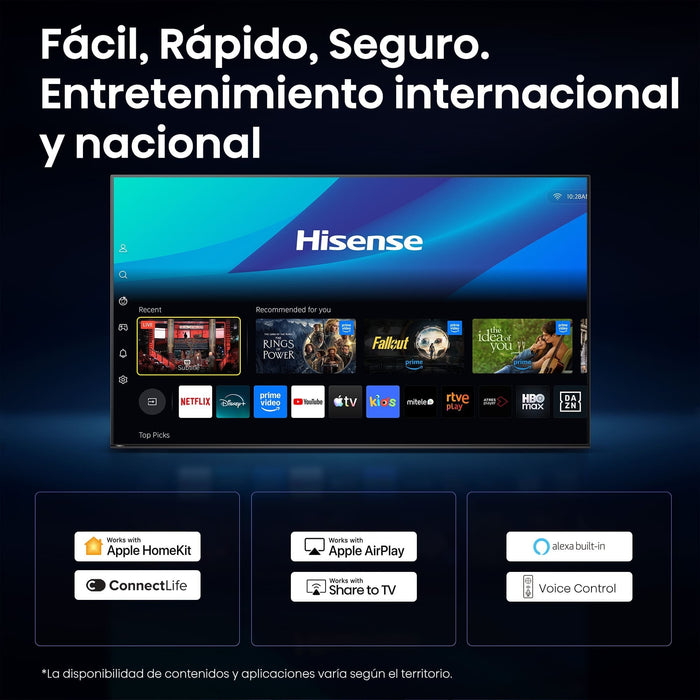 Hisense 43e7s Pro Hi-Qled-Fernseher (108 Cm (43 Zoll), Negro/Dunkelgris, Ultrahd/4k, Free-Sync-Premium, 144hz Panel) 43e7s Pro