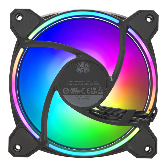 Pack De 3 Ventiladorados Cooler Master Masterfan Halo² 3in1 Rgb - 12cm (Negro)
