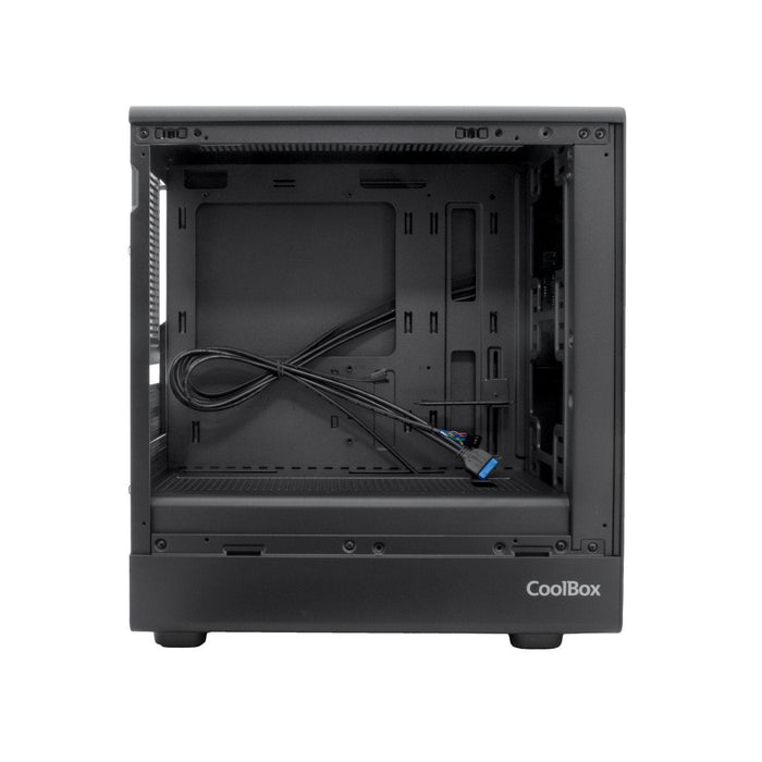 Coolbox Caja Microatx Gm350 Darkface Gpu Max 315mm Cristal Templado Liquida 240mm Usb-C Negra