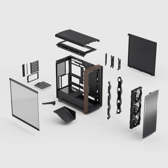 Caja Pc Fractal Design Summit Negro Tg Light Tint (Negro Madera) Fd-C-Sum1a-04