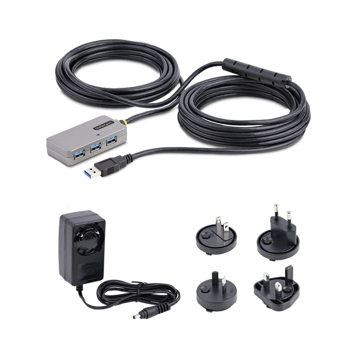 EAN 0065030897365 - StarTech.com U01043-USB-EXTENDER hub de interfaz USB 3.2 Gen 1 (3.1 Gen 1) Type-A 5000 Mbit/s Negro, Plat imagen 7