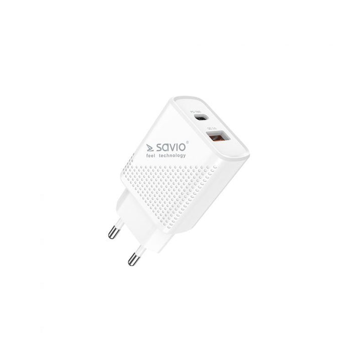 EAN 5901986046806 - Savio LA-05 cargador de dispositivo móvil Smartphone Blanco Corriente alterna Carga rápida Interior imagen 12