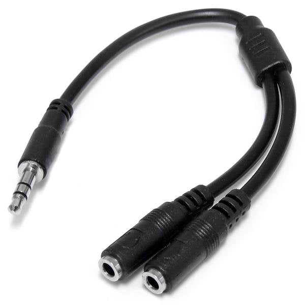 Startech Adaptador Divisor Splitte Jack 3.5 M/H Negro 0.20m Muy1mffs