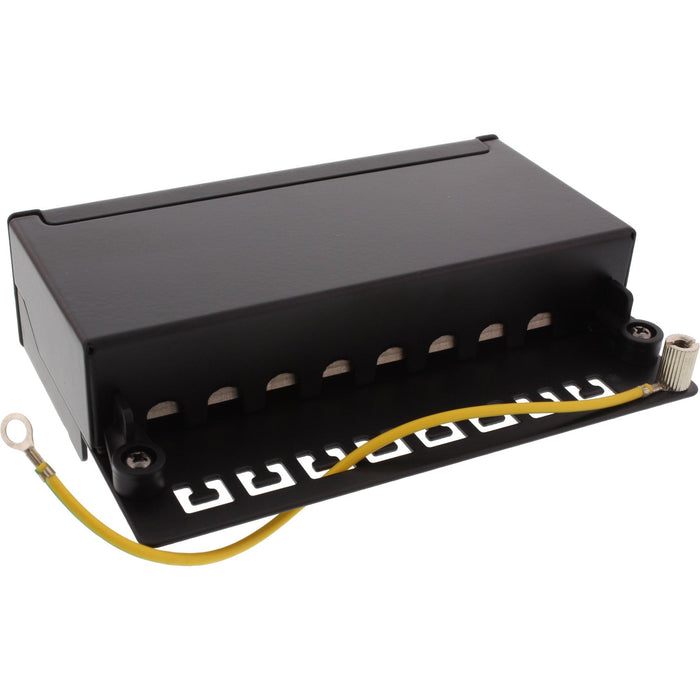 Inline Patch Panel Cat.6a Montaje De Mesa/Pared 8 Puertos Negro Ral9005