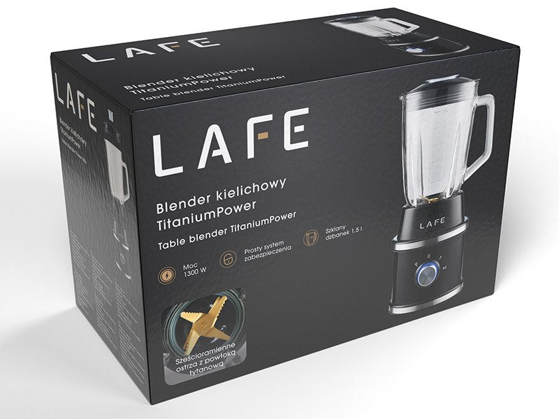 EAN 5907512874141 - Lafe TitaniumPower 1,5 L Batidora de vaso 1300 W Negro imagen 10