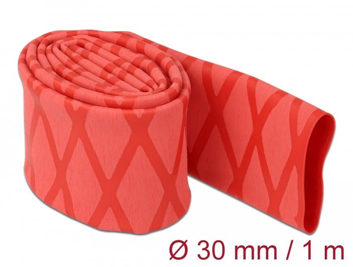 Schrumpfschlauch X-Muster Rutschfest 1 M X 30 Mm Rot
