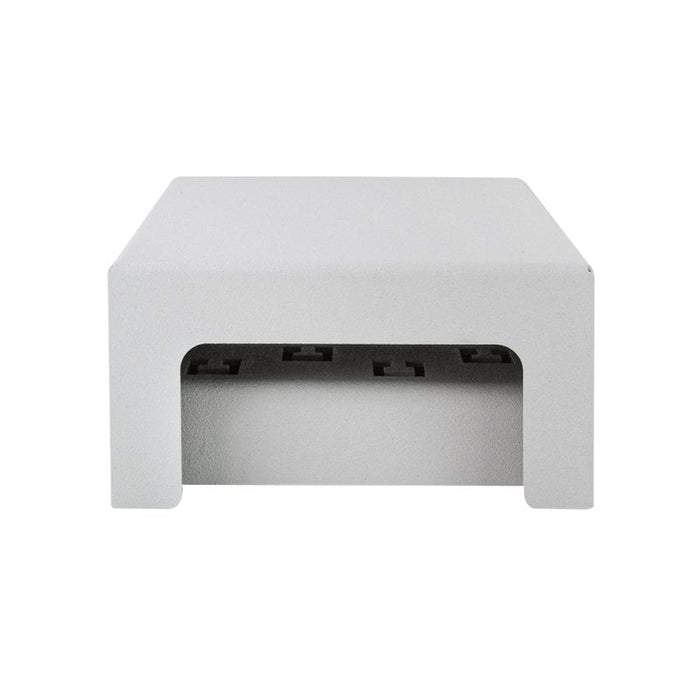 Consolidation Point Box 4-Port, Desk Wall Rail Mounting, Gris