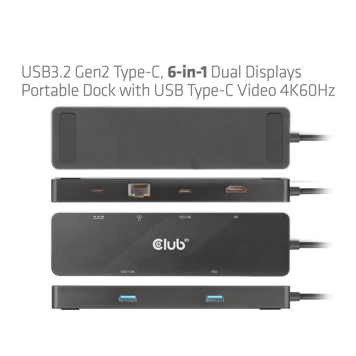 EAN 8719214472818 - CLUB3D CSV-1584 base para portátil y replicador de puertos Alámbrico USB 3.2 Gen 2 (3.1 Gen 2) Type-C Neg imagen 13