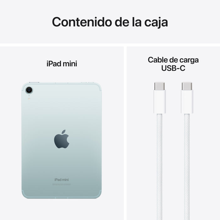 EAN 0195949755545 - Apple iPad mini 7th gen 5G TD-LTE & FDD-LTE 128 GB 21,1 cm (8.3") Wi-Fi 6E (802.11ax) iPadOS 18 Azul imagen 10