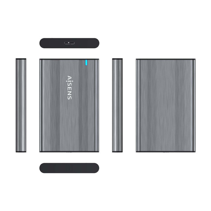 EAN 8436574709391 - AISENS ASE-2526GR caja para disco duro externo Caja de disco duro (HDD) 2.5" USB con suministro de corrie imagen 3