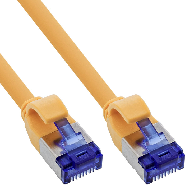 Inline® Cable De Red Slim, Cat.6a, S/Ftp, Tpe (Lszh) Flexible, Poe, Yellow, 5m