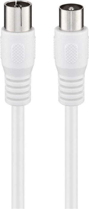 Goobay Iec-Anschlusscable 1,5m Wei Koax-Stecker - Koax-Buchse