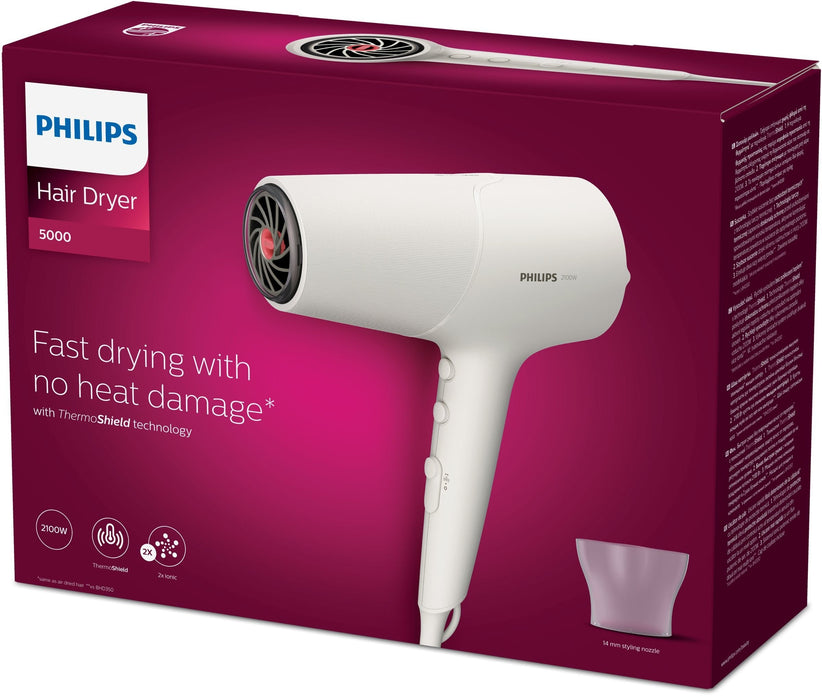 Secador De Pelo Philips Serie 5000bhd501/00 Blanco