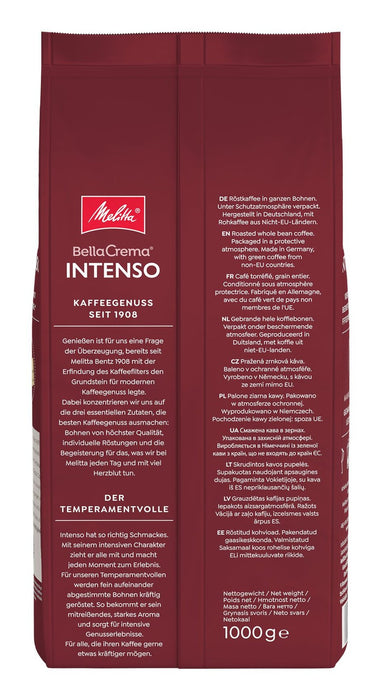 Melitta Bellacrema Intenso Espressobohnen, Arabicabohnen Kräftig, 1 Kg