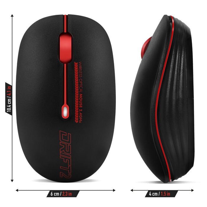 Ratón Inalámbrico Advance Drift 2 (Rojo)
