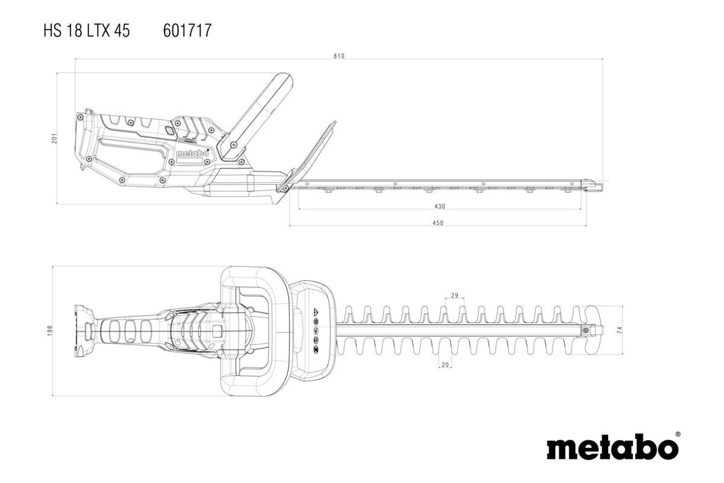 EAN 4061792204089 - Metabo HS 18 LTX 45 Cuchilla doble 2 kg imagen 2