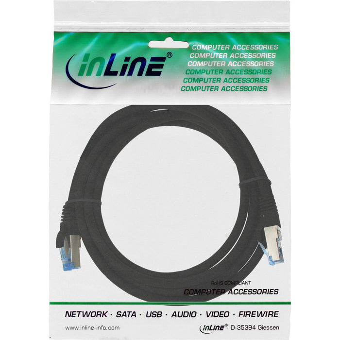 Cable De Red Inline S/Ftp Pimf Cat.6a Libre De Halógenos 500mhz Negro 3m