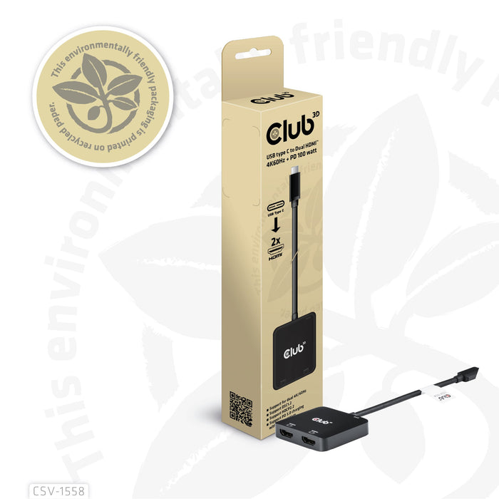EAN 8719214472979 - CLUB3D CSV-1558 divisor de video USB Tipo C 2x HDMI imagen 8