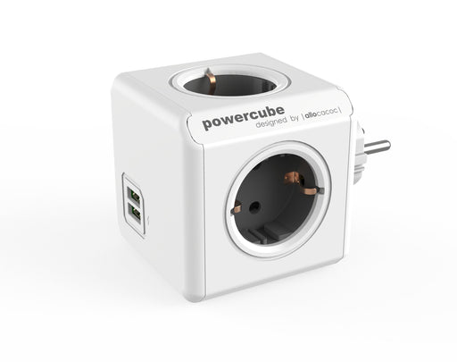 EAN 8718444085713 - Allocacoc PowerCube Original USB base múltiple 4 salidas AC Interior Gris, Blanco imagen 1