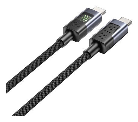 Unitek C14158abk01-2m Usb-C Cable Charging With Led Display 2m Black