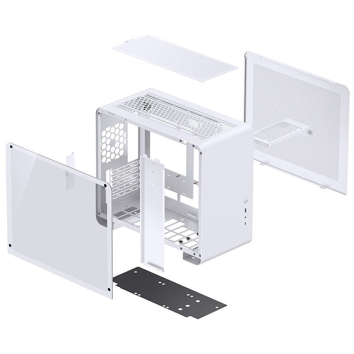 Jonsbo U4 Mini Micro-Atx-Gehäuse, Temperojo Glass - Blanco