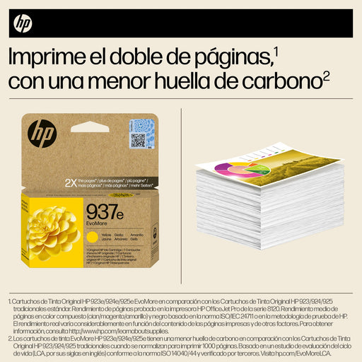 EAN 0199764688149 - HP 937e EvoMore Yellow Original Ink Cartridge cartucho de tinta 1 pieza(s) Alto rendimiento (XL) Amarillo imagen 2