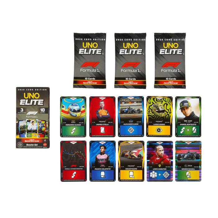 EAN 0194735369751 - Games UNO Elite Formula 1 2025 Core Edition Expansión de juego de cartas Perder las cartas imagen 3