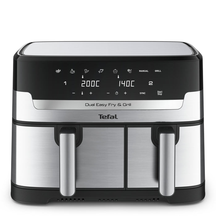 EAN 3045380024236 - Tefal Dual Easy Fry & Grill EY905D Doble 8,3 L Independiente 2700 W Freidora de aire caliente Acero inoxi imagen 2