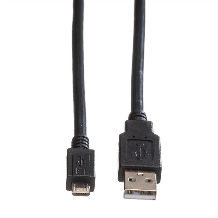 Cable Roline Usb 2.0 Usb A St - Micro Usb B St Schwarz 1,8m