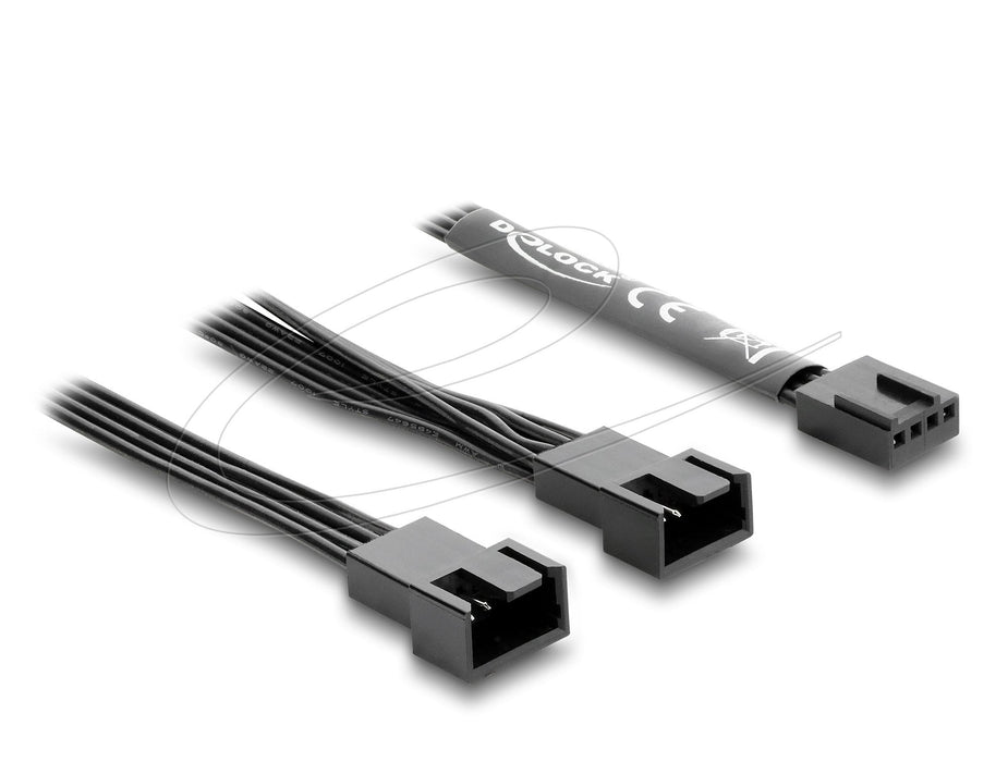 Delock Y-Lüftercable 1 X 4 Pin Pwm Buchse Zu 2 X 4 Pin Pwm Stecker Schwarz ? 50 Cm Länge Mit 20 Cm Abzweigen