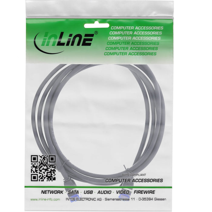 Inline® Cable De Red Slim, Cat.6a, S/Ftp, Tpe (Lszh) Flexible, Poe, Black, 30m