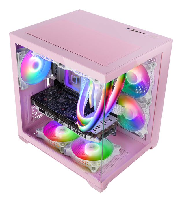 EAN 8435693109600 - Mars Gaming MC-VIEW2P Mini Tower Rosa imagen 3