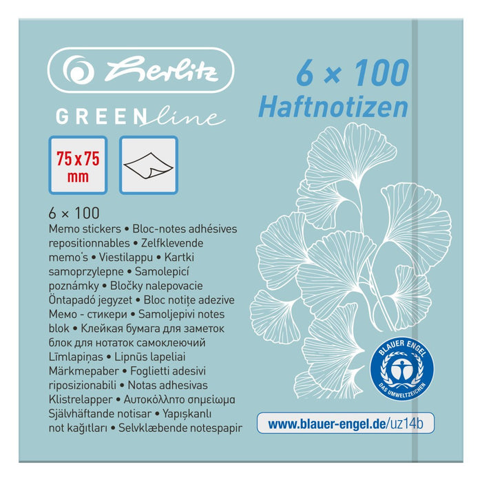 EAN 4008110259284 - Herlitz 50033430 nota autoadhesiva Rectángulo Azul, Verde, Amarillo 600 hojas Autoadhesivo imagen 3