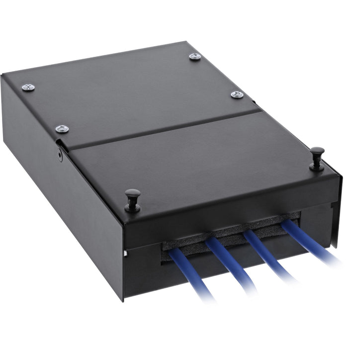 Caja De Montaje En Superficie Inline Para Keystone 4x Rj45, Negro