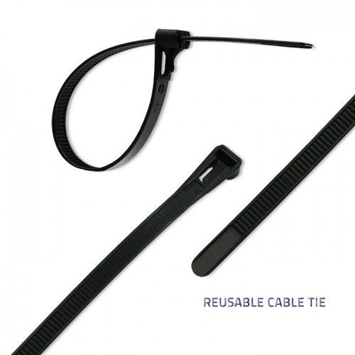 Opaski Zaciskowe Wielorazowe/Trytytki 7.2350mm Nylon Uv Czarne