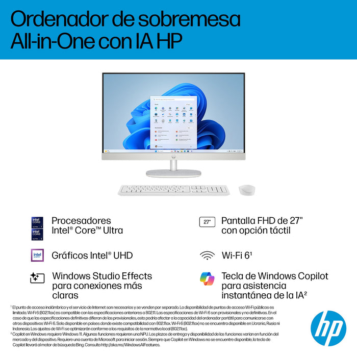 EAN 0199642227279 - HP AI 27-cr2015ns Intel Core Ultra 5 225U 68,6 cm (27") 1920 x 1080 Pixeles PC todo en uno 16 GB DDR5-SDR imagen 3