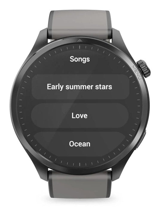 Hama Smartwatch 9000 Czarno-Szara Koperta, Czarno-Gris Pasek Silikonowy