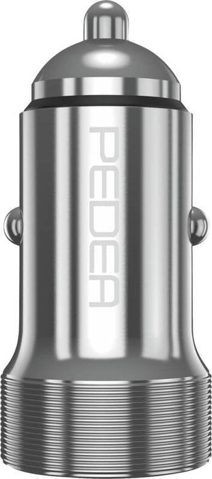 Pedea 20w Usb-C (Pd) Kfz-Schnellcargador 12 24v - 2-Ports Mehrfach Handy-Cargador Mit Usb-C Und Usb-A, Silber