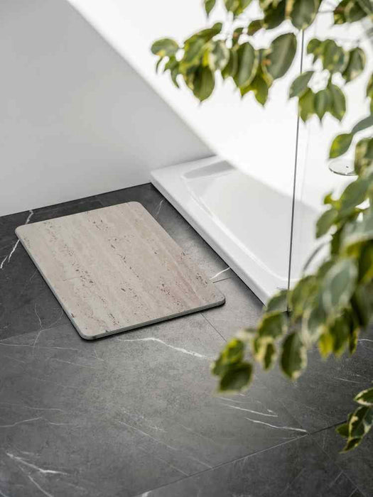 Alfombra De Baño Antideslizante De Diatomita, Granito, 60 X 39 Cm