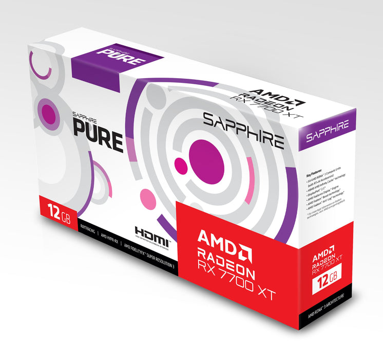 EAN 4895106294387 - Sapphire PURE Radeon RX 7700 XT AMD 12 GB GDDR6 imagen 8