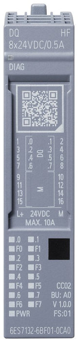 Siem 6es7132-6bf01-0ca0 Simatic Et 200sp Dig.Ausgangsmodul Dq 8x24vdc