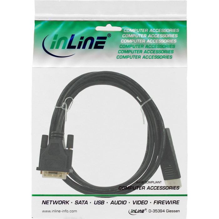 Cable Inline Displayport A Dvi Negro 1,5 M