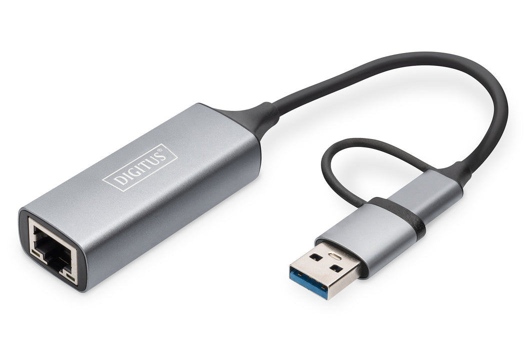 EAN 4016032473572 - Digitus DN-3028 cambiador de género para cable USB-C USB 3.1 RJ-45 Gris imagen 1