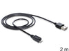 EAN 4043619833672 - DeLOCK EASY-USB 2.0-A - USB 2.0 micro-B, 2m cable USB USB A Micro-USB B Negro imagen 2