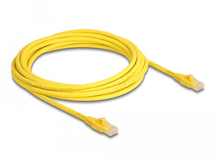 Cable Delock 80104 De Red Amarillo 5 M Cat6a U/Utp (Utp)